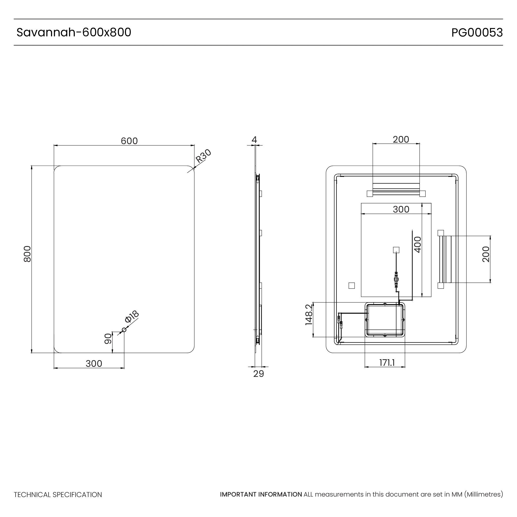 Savannah Curve Backlit LED Bathroom Mirror - Image 30