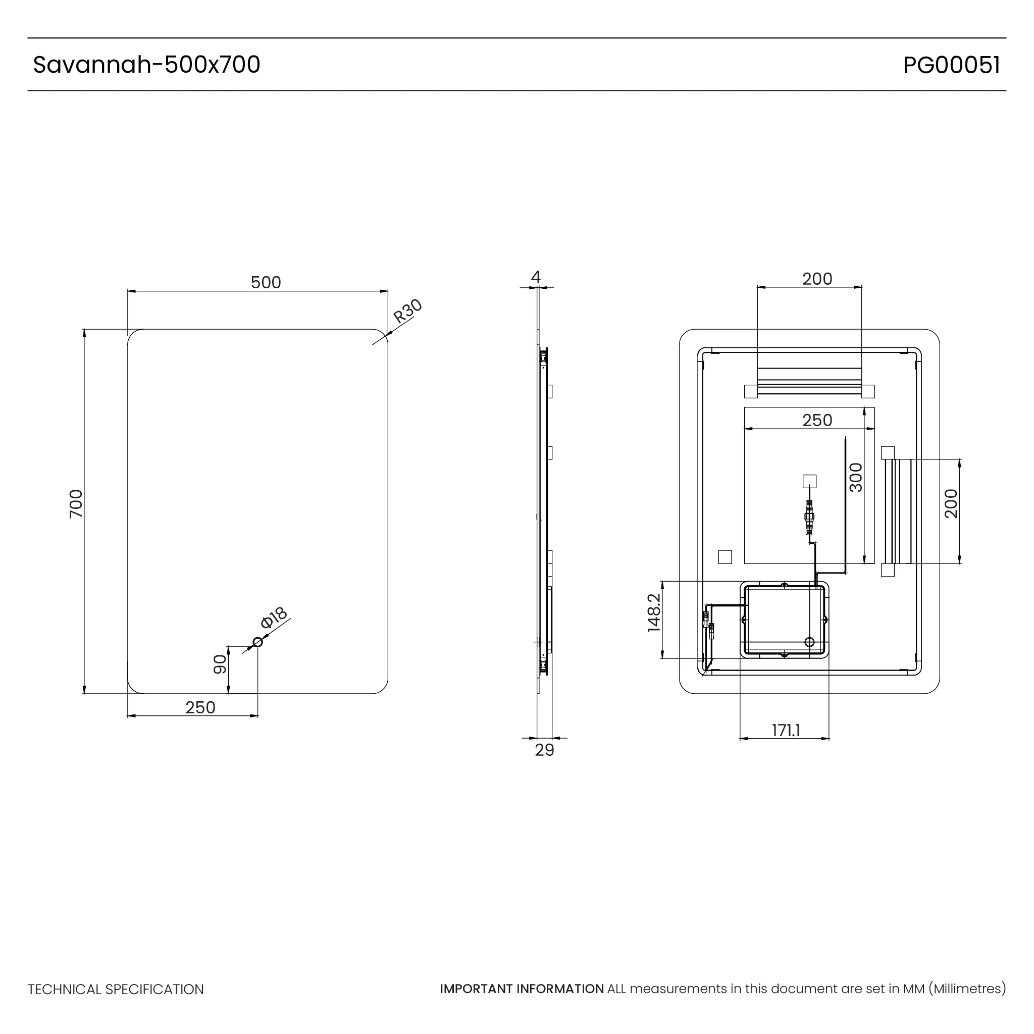 Savannah Curve Backlit LED Bathroom Mirror - Image 31