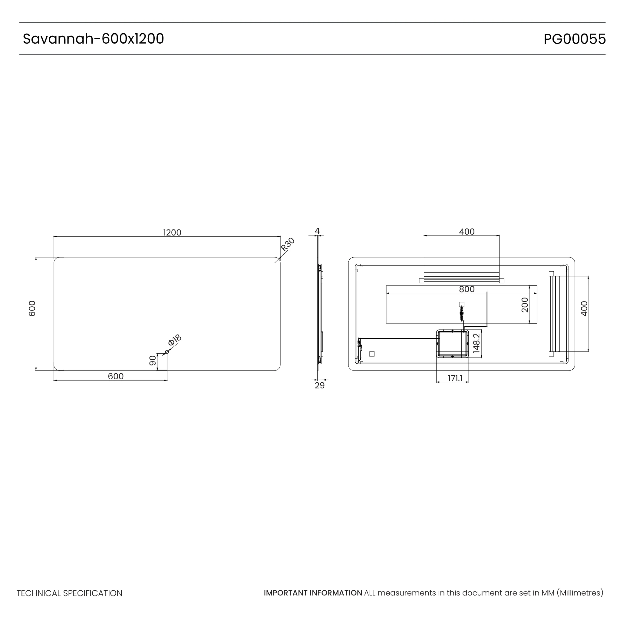 Savannah Curve Backlit LED Bathroom Mirror - Image 32