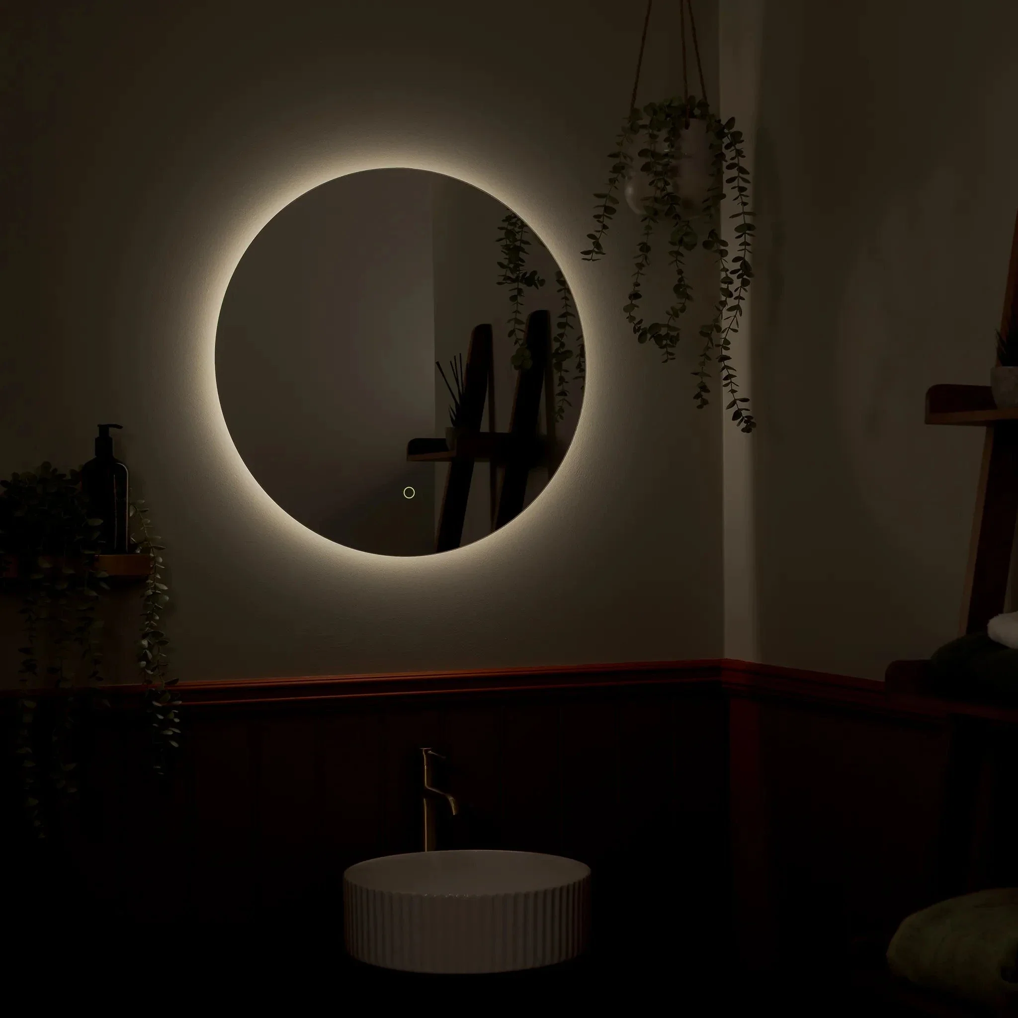 Savannah Round Backlit LED Bathroom Mirror - Image 6