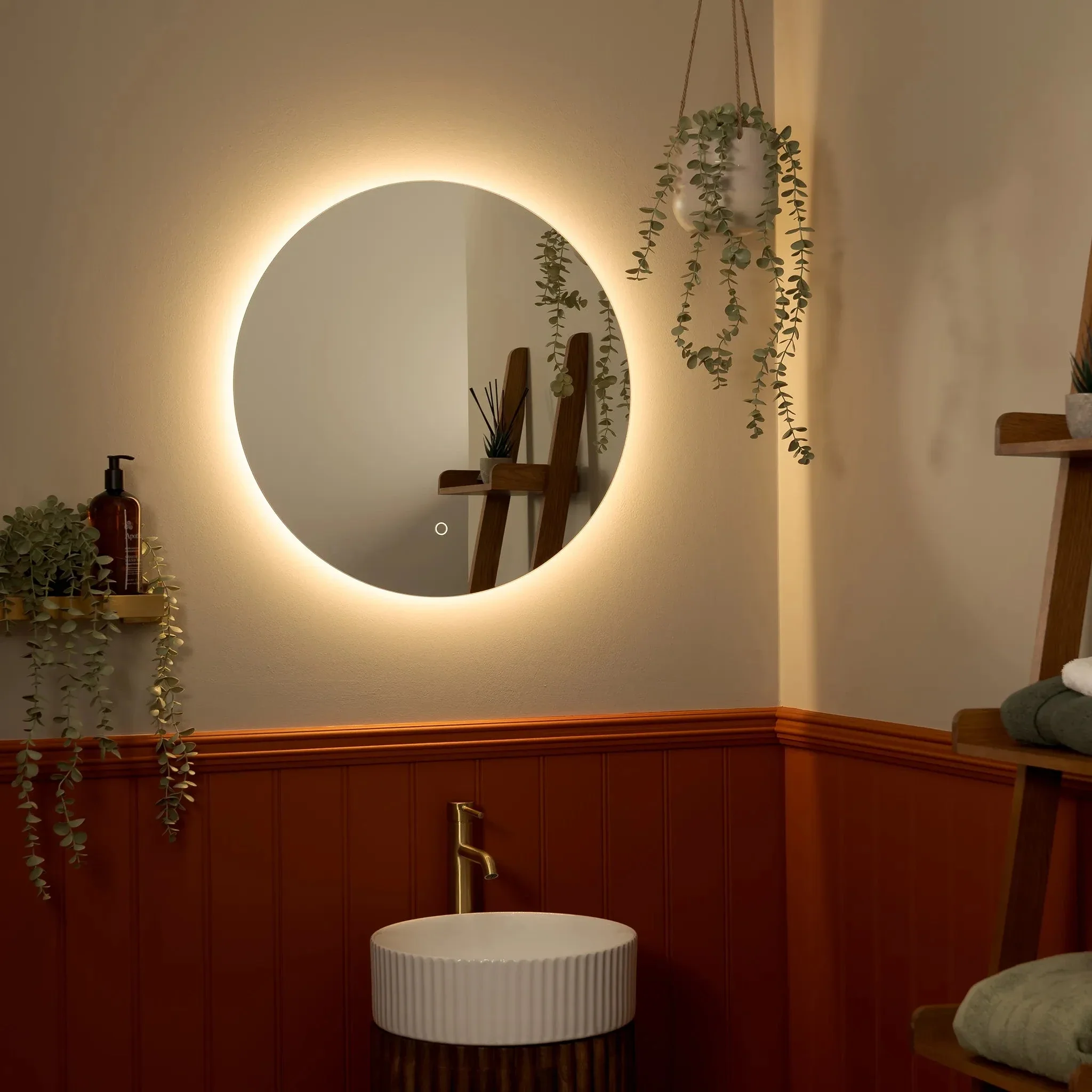 Savannah Round Backlit LED Bathroom Mirror - Image 7