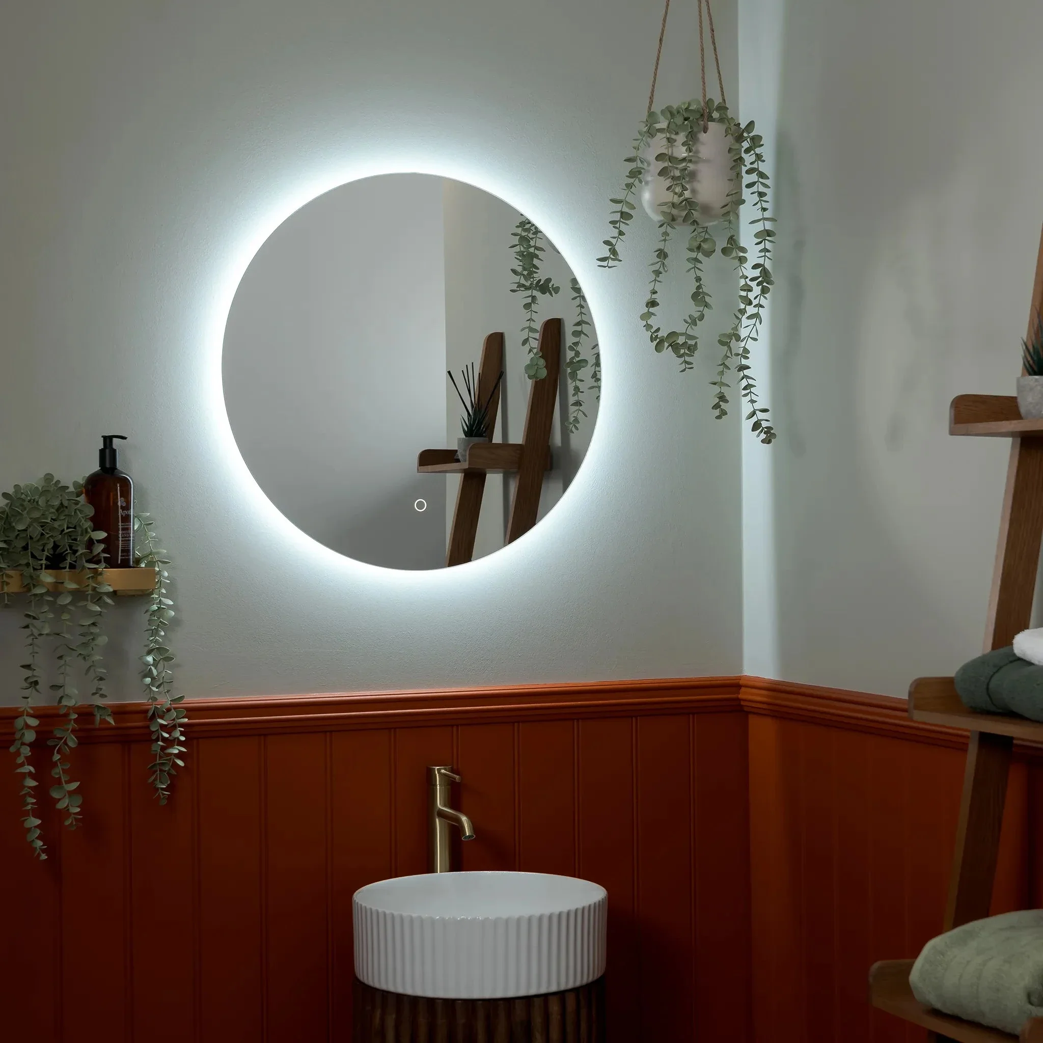 Savannah Round Backlit LED Bathroom Mirror - Image 8