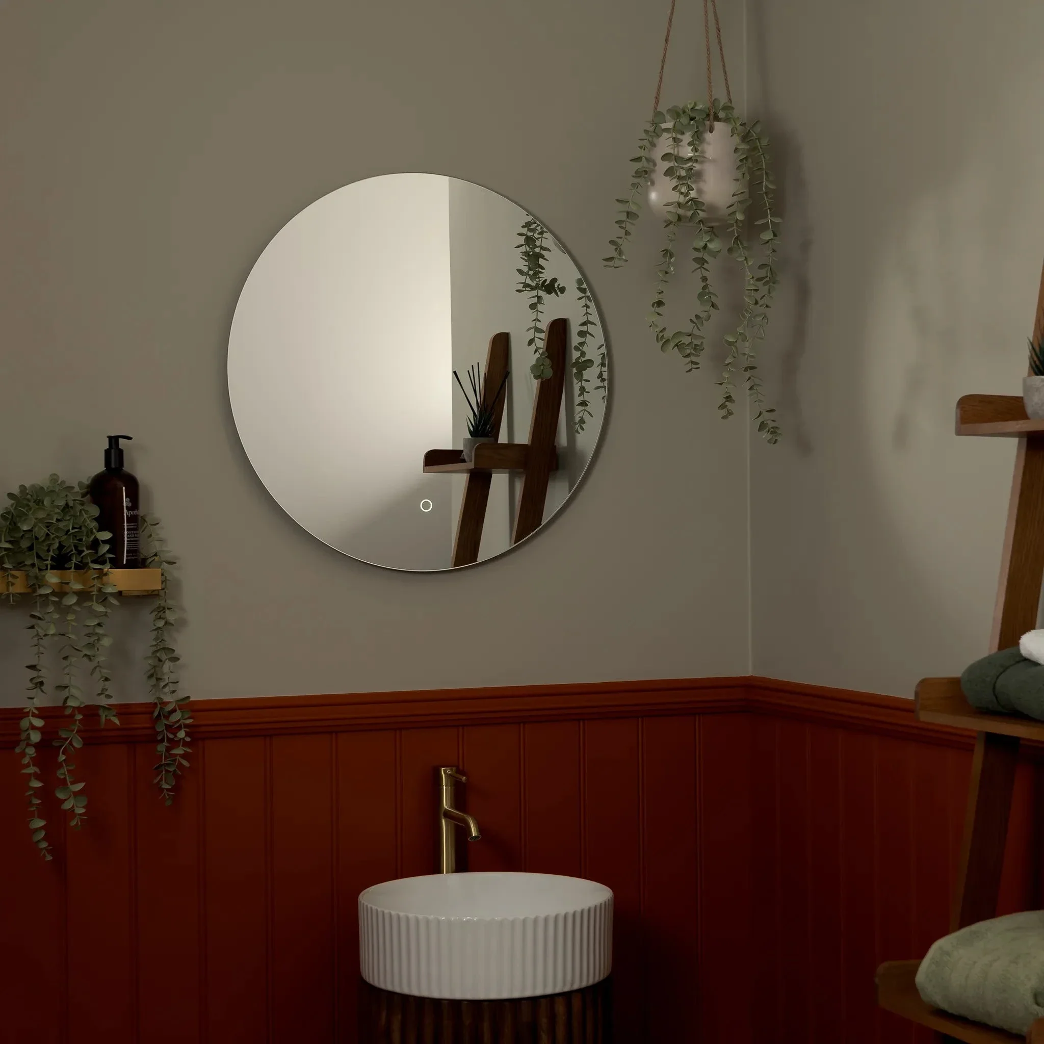 Savannah Round Backlit LED Bathroom Mirror - Image 9