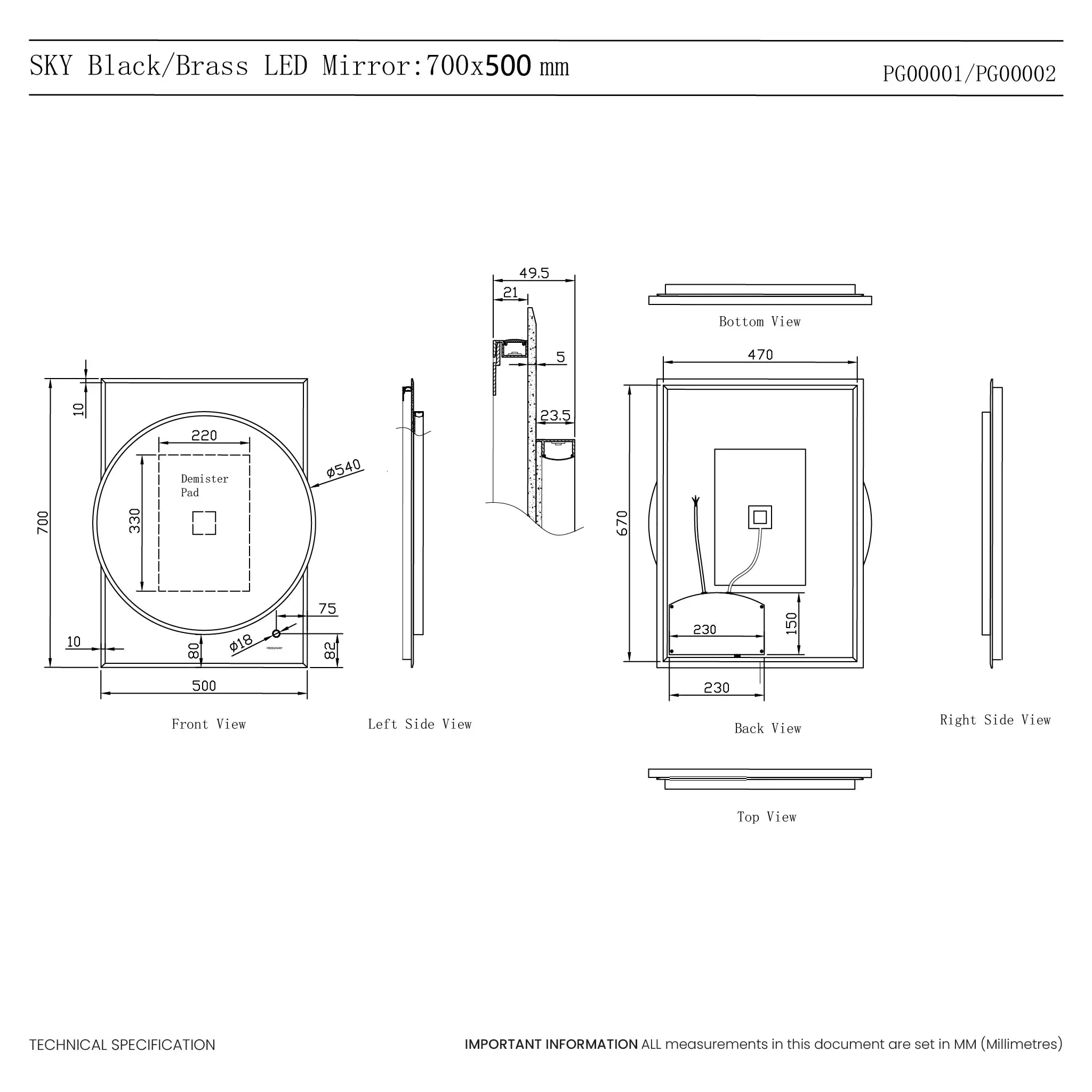 Sky LED Bathroom Mirror - Image 14
