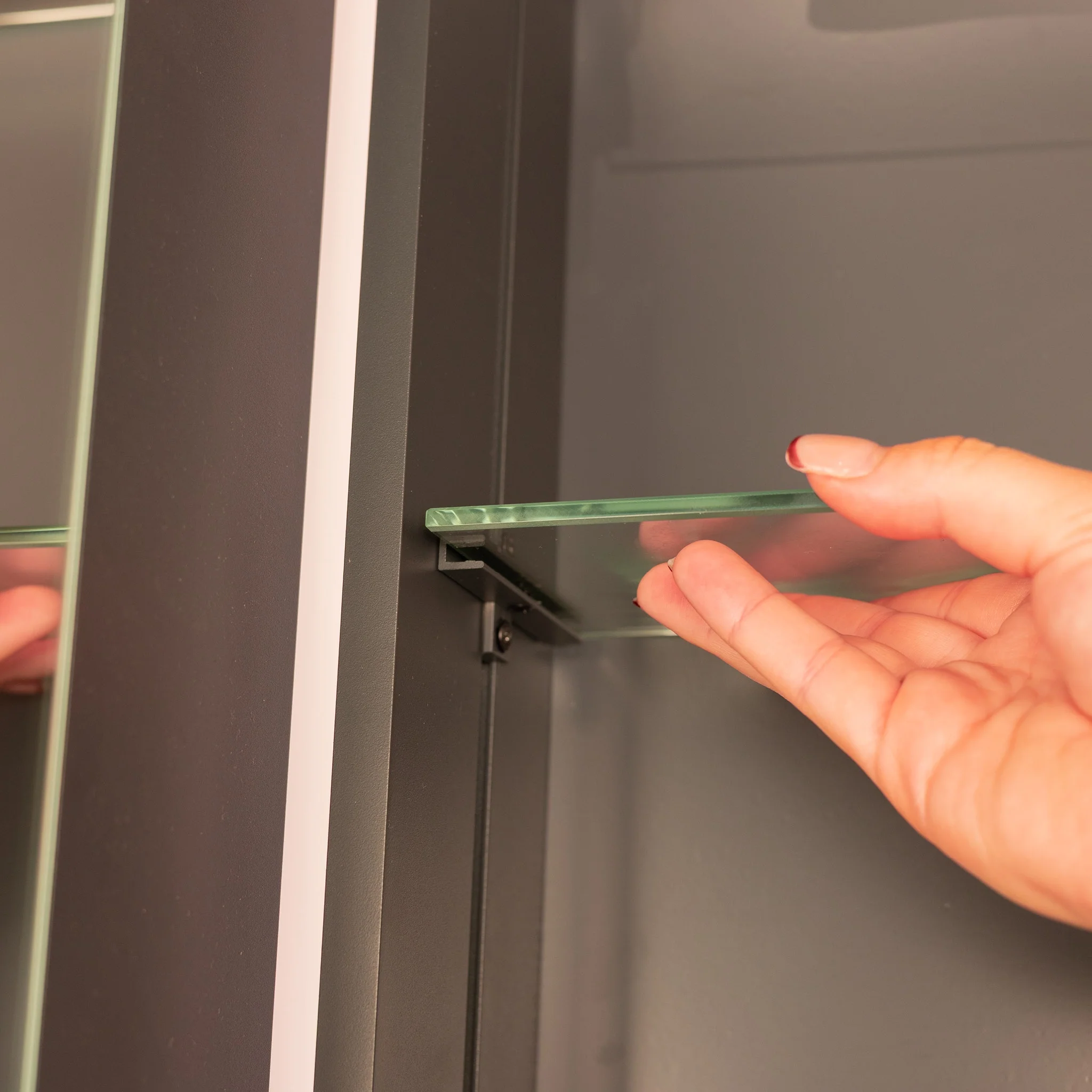 Verve Rechargeable Battery 500x700mm LED Mirror Cabinet - Image 8